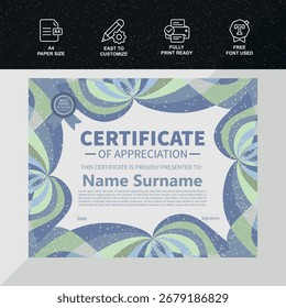 Certificado de Diploma de Honor de Contribución