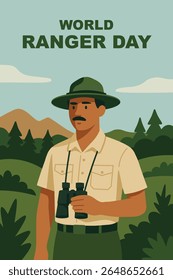 Honre os heróis que protegem a vida selvagem e a natureza. O Dia Mundial do Ranger celebra sua coragem e sacrifício na salvaguarda do planeta
