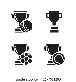honor icon. 4 honor vector icons set. trophy icons for web and design about honor theme