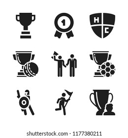 honor icon. 9 honor vector icons set. warrior, award and emblem icons for web and design about honor theme