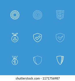 Honor icon. collection of 9 honor outline icons such as medal, award. editable honor icons for web and mobile.