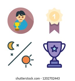 honor icon set. vector set about winner, award, trophy and day icons set.