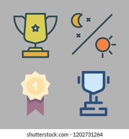 honor icon set. vector set about award, day and trophy icons set.