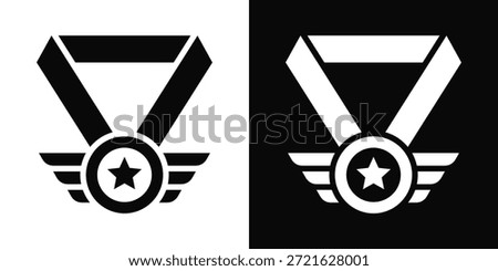 Honor Icon White And Black Background Style