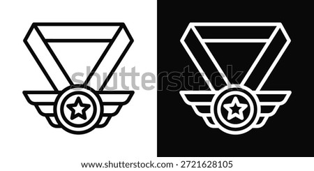 Honor Icon White And Black Background Style