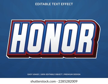 honor logo editable text effect template