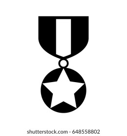 Honor medal vector icon on white background