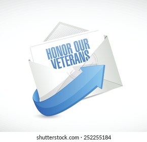 honor our veterans invite illustration design over a white background