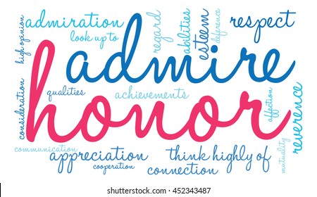Honor word cloud on a white background. 