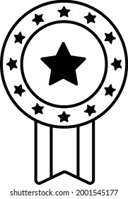 Honorary Award Vector Icon Design, US Independence Day Symbol, USA federal holiday Sign, Memorial or Patriot Day Stock illustration, Army staff Badge Concept