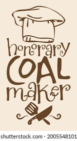 Honorary coal maker kitchen apron design