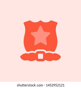 Honorary mention star grade badge of the security department officers