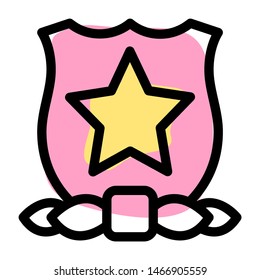 Honorary mention star grade badge of the Homeland security department officers