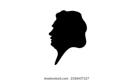 Honore de Balzac silhouette, high quality vector