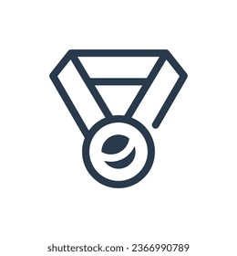 Honored Cricket Medal vector icon illustration