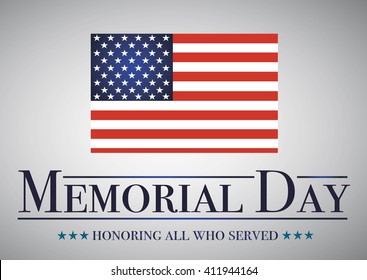 Honoring All Who Served Banner Memorial Stock Vector (Royalty Free ...