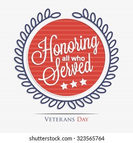 Honoring all who served lettering for your design