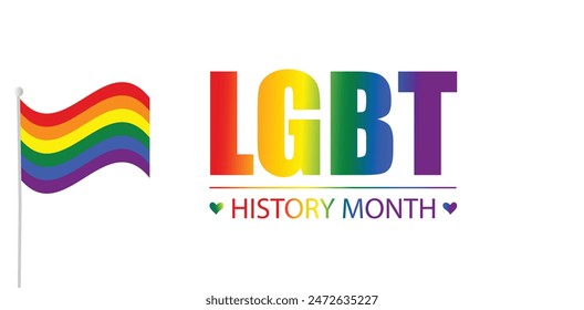 Honoring Diversity Flag Design Illustration in Celebration of LGBT History Month