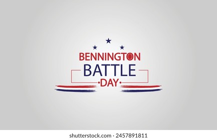 Honoring History Bennington Battle Day Text with USA Flag Design