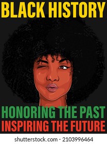 Honoring the past  inspiring the future good looking black young lady face and hair