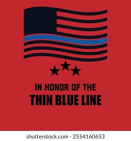  Honoring the Thin Blue Line with American Flag and Patriotic Design