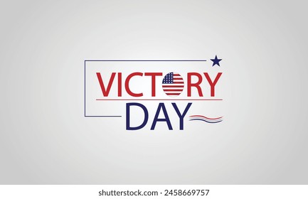 Honoring Victory Day with a Stunning American Flag Text Illustration