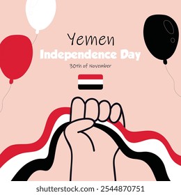 Honrando la independencia de Yemen con un Anuncio festivo