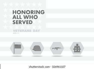 Honors Veterans day,abstract flag flat theme design art