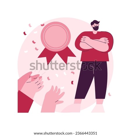 Honour abstract concept vector illustration. Show esteem, achievement award, high moral principles, college graduate, public respect, medal emblem, honour memorial, noble people abstract metaphor.