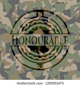 Honourable camo emblem