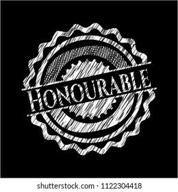 Honourable chalkboard emblem