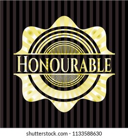 Honourable gold badge