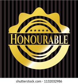 Honourable golden emblem or badge