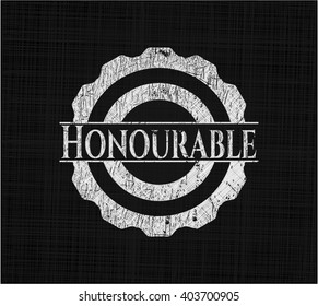 Honourable on chalkboard