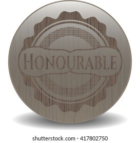 emblema de madera honorable