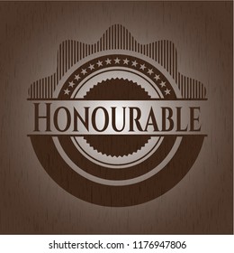 Honourable wood emblem. Vintage.
