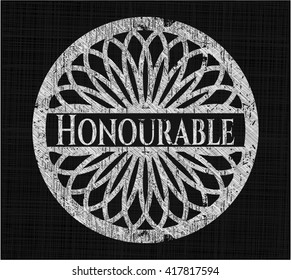 Honorable escrito con textura de pizarra