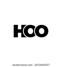 Vector de logotipo de tipografía monográfica de la letra HOO