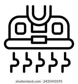 Hood appliance icon outline vector. Innovative venting system. Oven kitchen air exhaust
