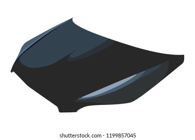 hood car realistic vector illustration isolated