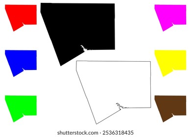 Hood County, Texas (Counties in Texas, United States of America, USA, U.S., US) mapa ilustração vetorial, esboço de rabisco Hood mapa