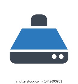 hood glyph color vector icon