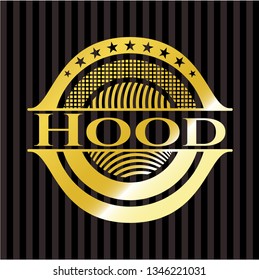 Hood golden badge or emblem