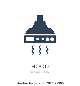 hood icon vector on white background, hood trendy filled icons from Technology collection, hood vector illustration