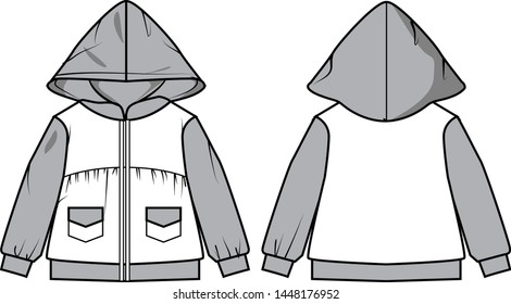 Kapuzenjacke für Vektorillustration