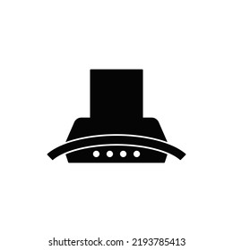 hood kitchen icon in black flat glyph, filled style isolated on white background
