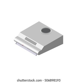 Hood for the kitchen Isometric Vector Illustration Created For Mobile, Web, Decor, Print Products, Application on white background