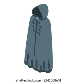 Hood mantle icon isometric vector. Cloth back. Cloak hero