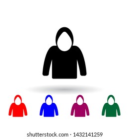hood multi color icon. Elements of clothes set. Simple icon for websites, web design, mobile app, info graphics