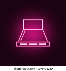 Hood neon icon. Elements of Kitchen set. Simple icon for websites, web design, mobile app, info graphics